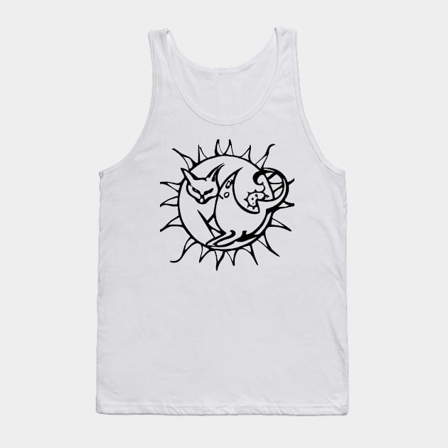 cat sitting inside the sun Tank Top by lazykitty